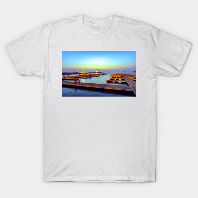 night at the harbor T-Shirt by likbatonboot